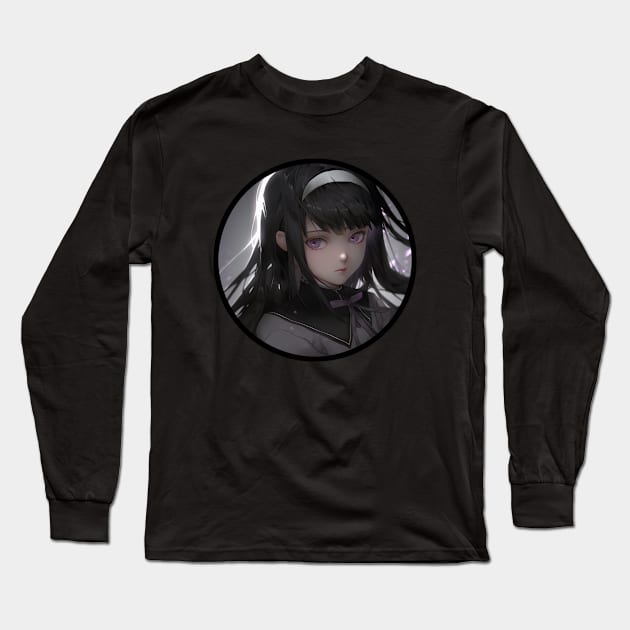 Akemi Homura Puella Magi Madoka Magica Long Sleeve T-Shirt by Graphicvibestore